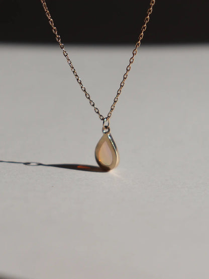 Opal tear drop necklace