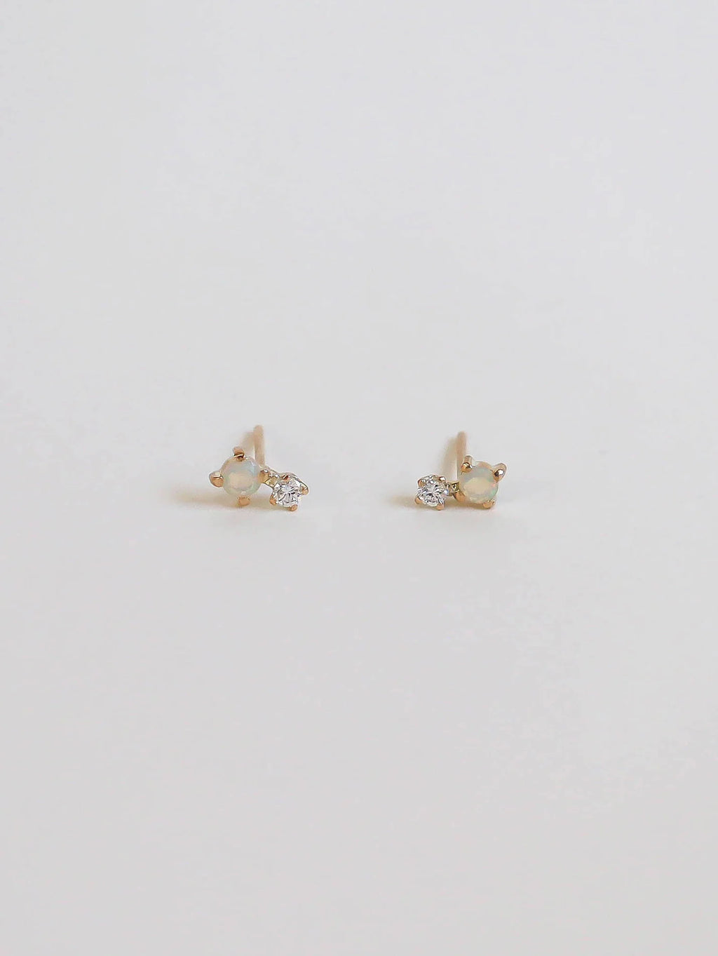 Diamond Opal Earrings