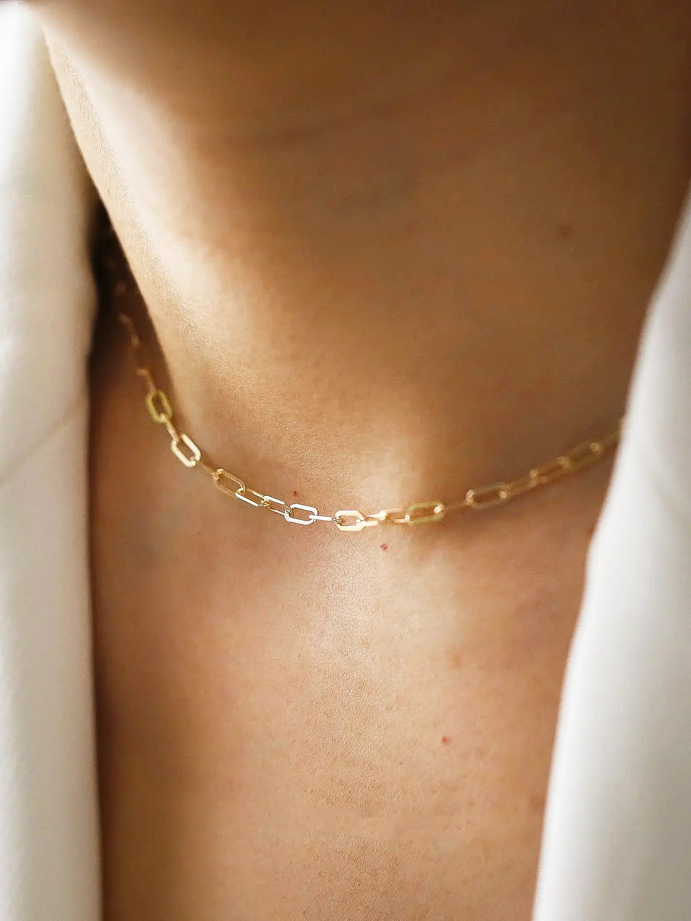 Paperclip chain necklace
