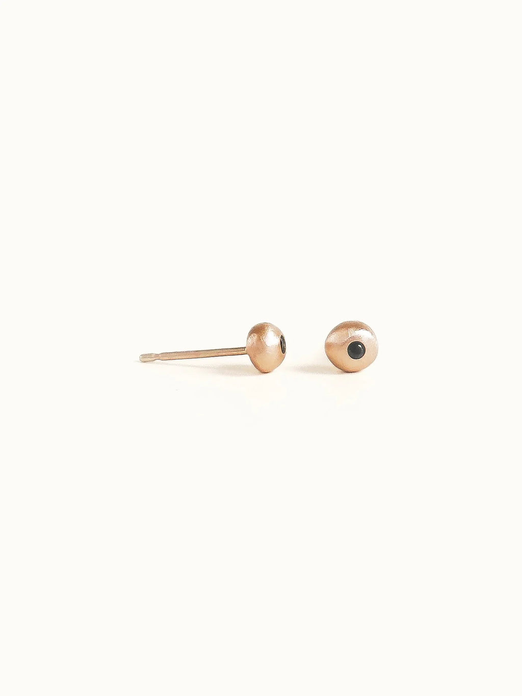 Pebble studs. Black diamond