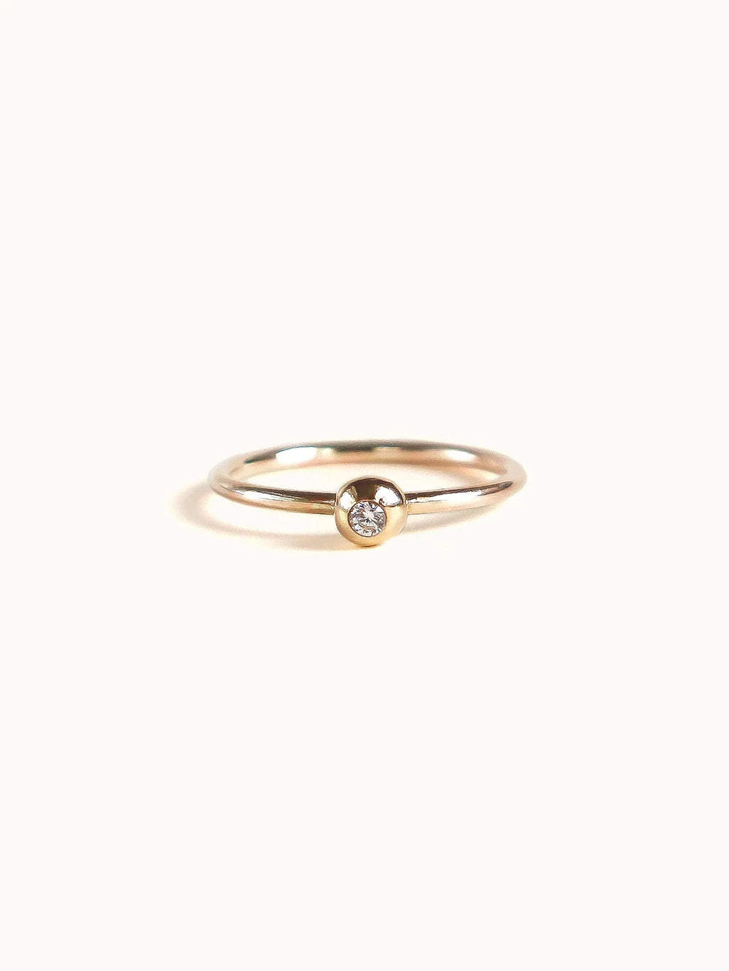 White Diamond pebble ring