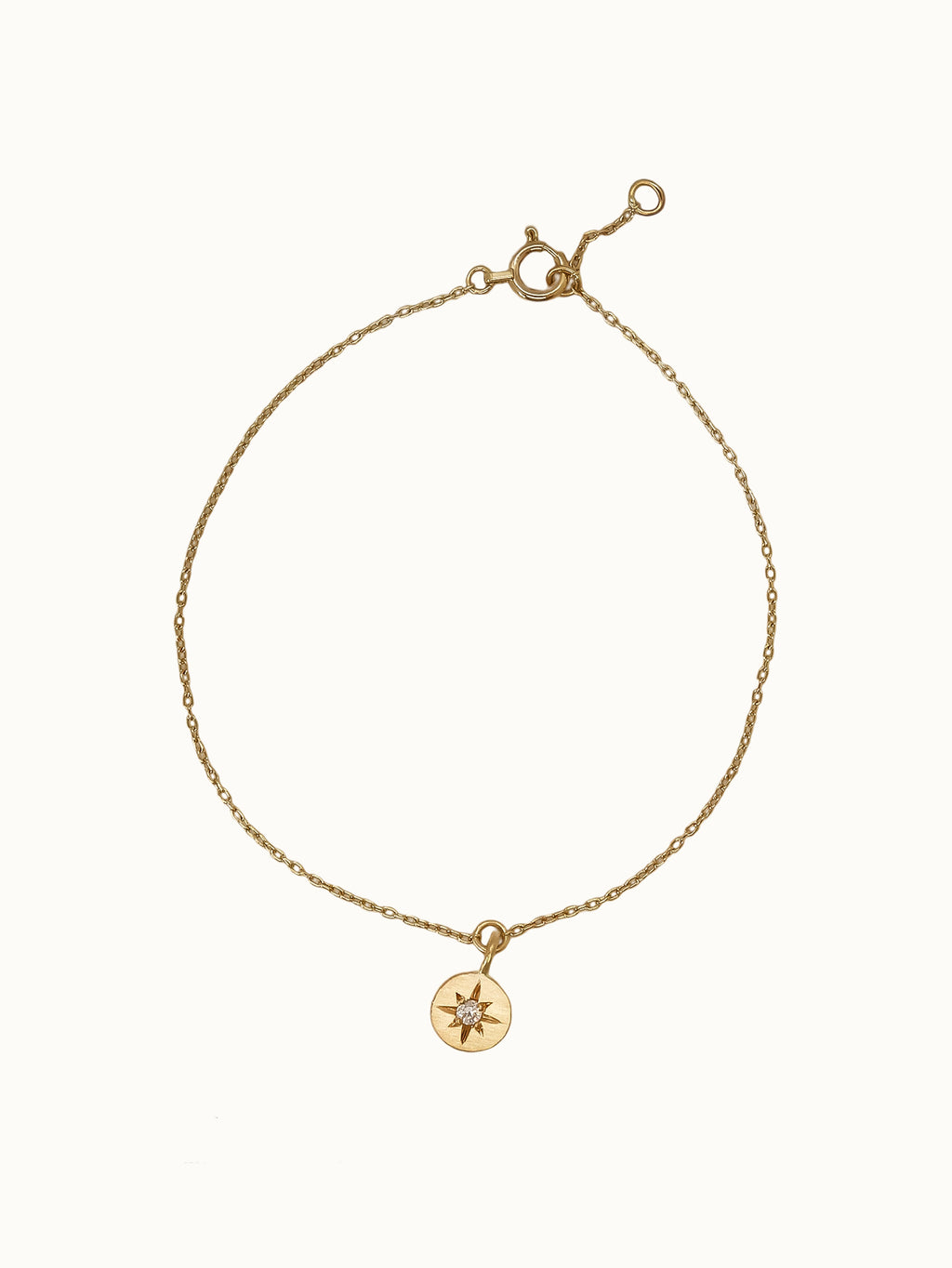 Pole star bracelet with diamond