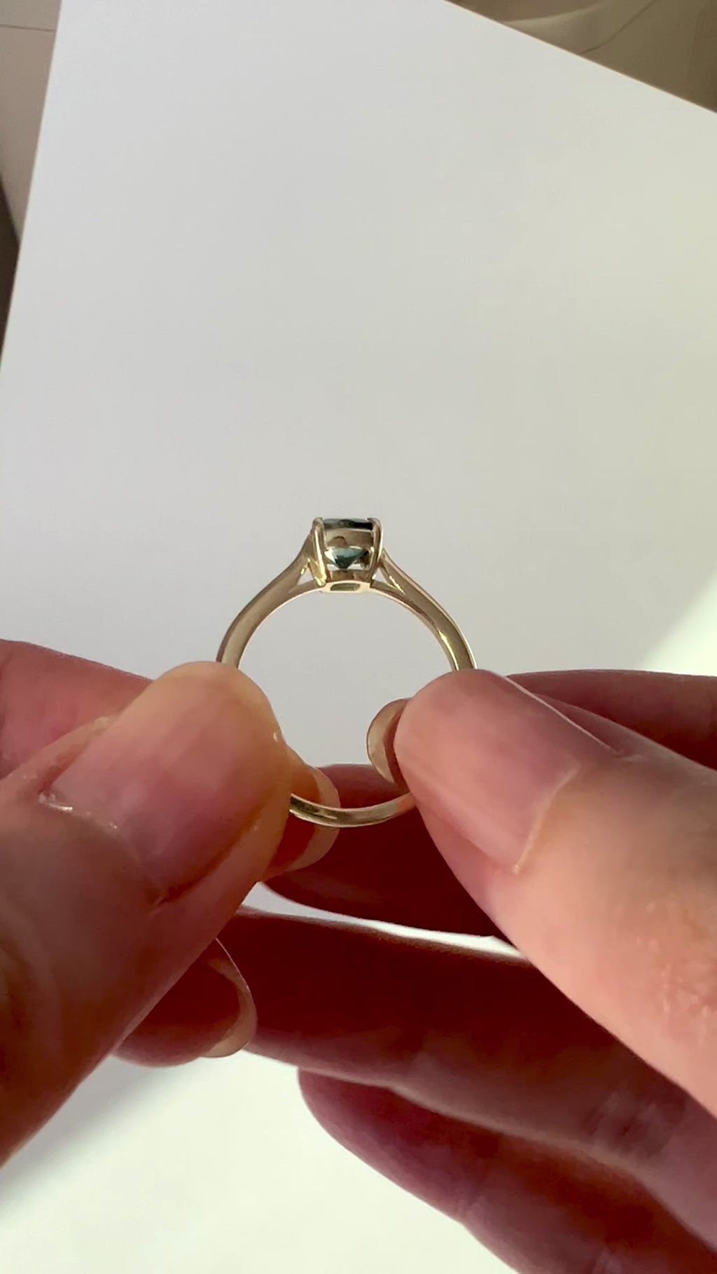 Cushion Cut Montana Sapphire Solitaire. Ready-to-ship