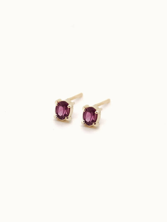 Rhodolite Garnet Studs