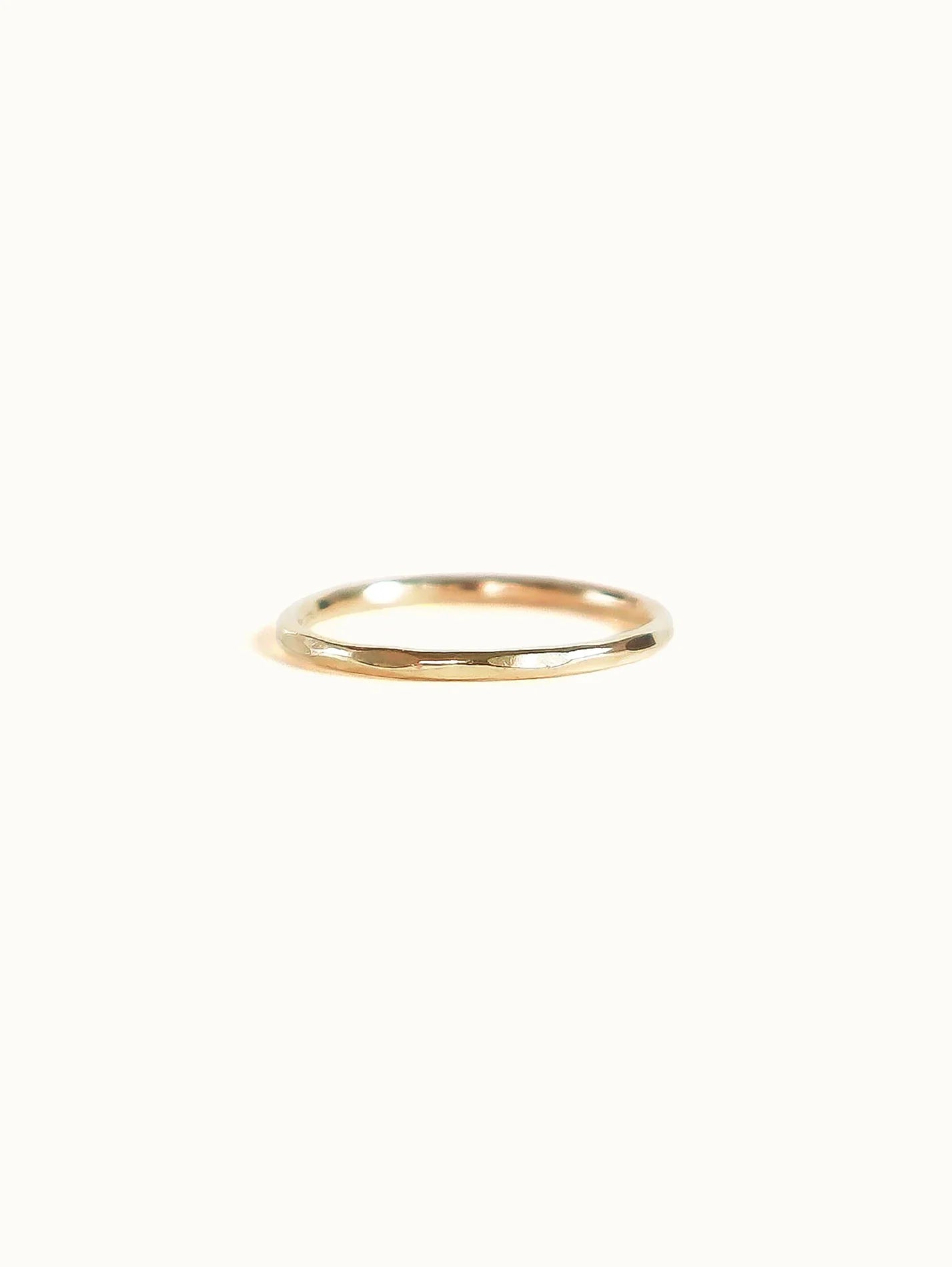 Hammered stacking ring