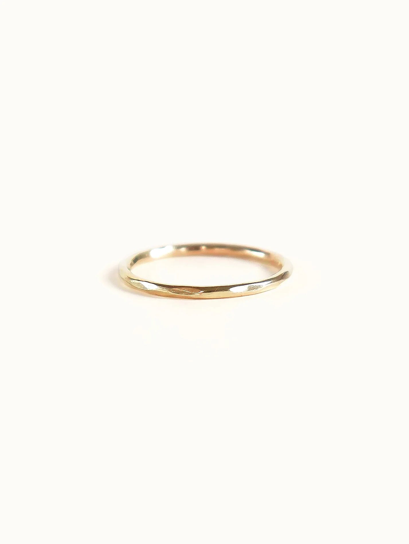 Hammered stacking ring