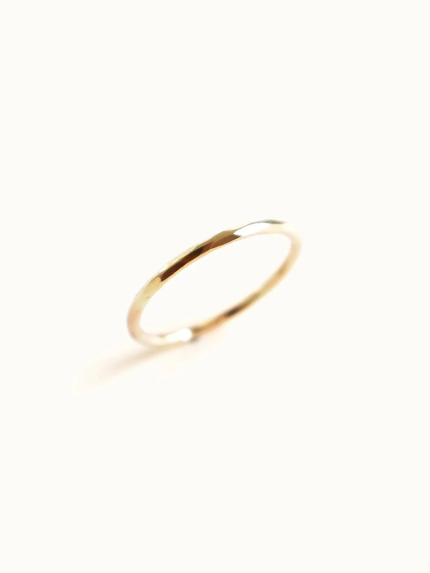 Hammered stacking ring