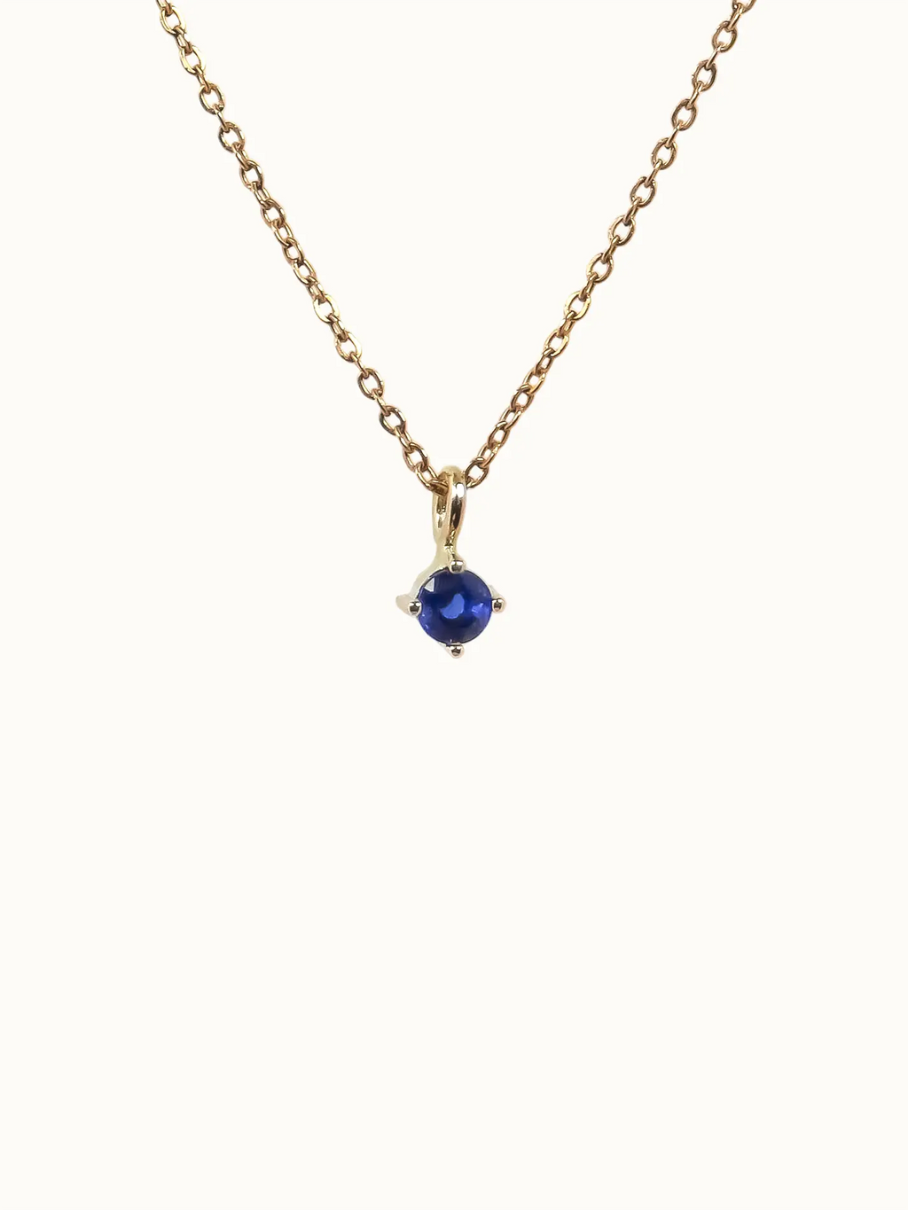 September Birthstone Necklace: Sapphire