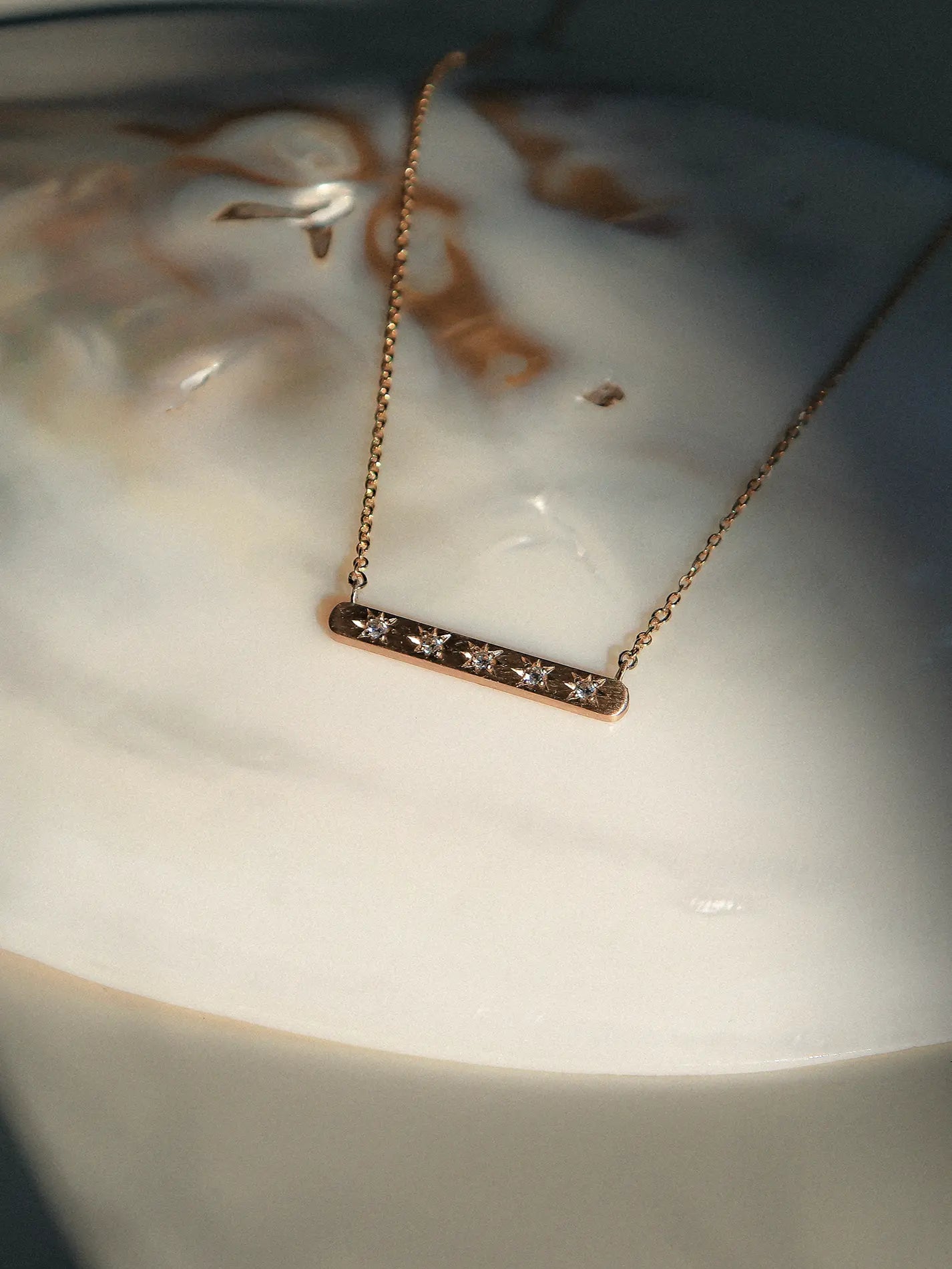 Stardust Bar Necklace With Diamonds - studiocosette.com