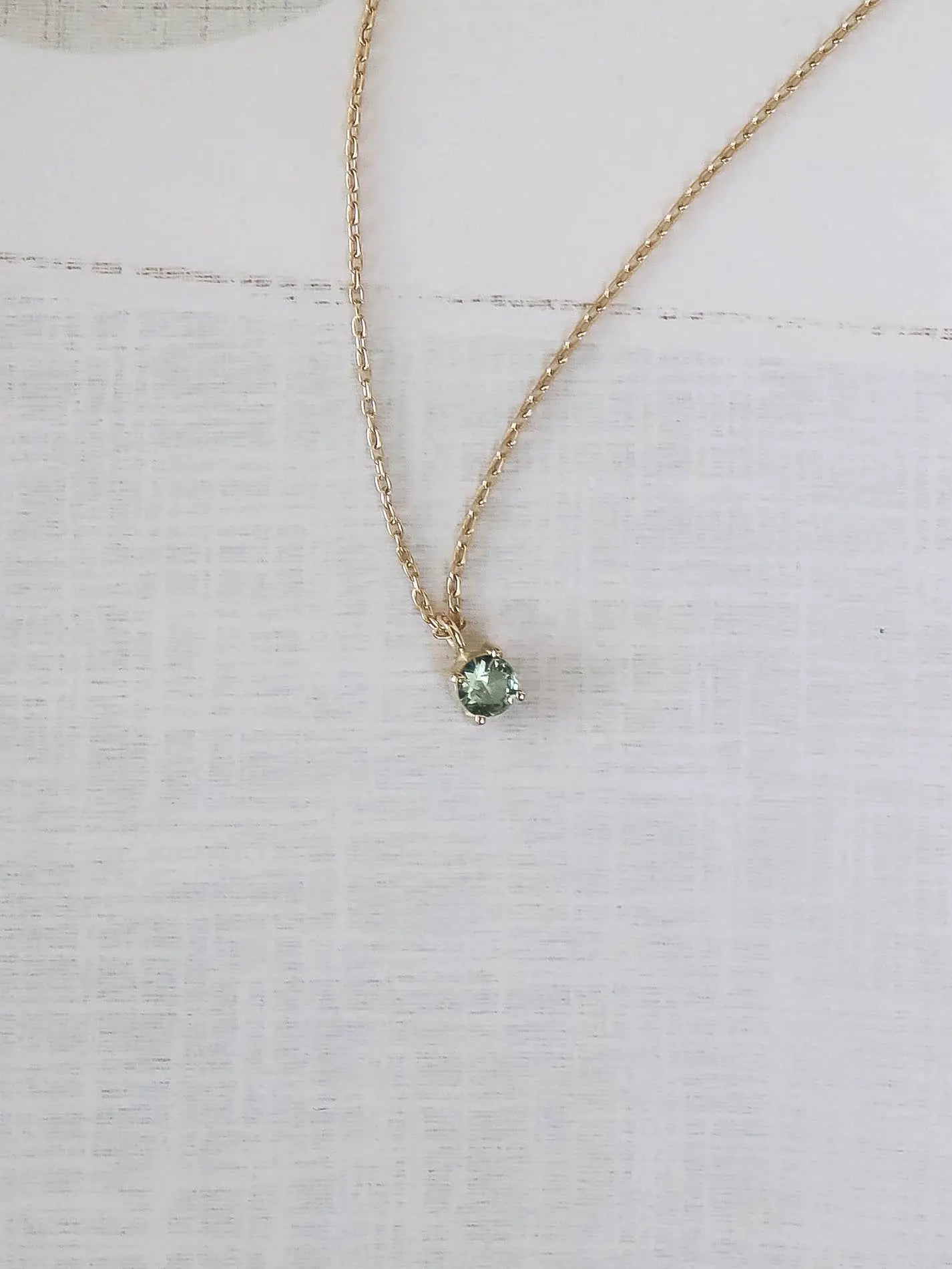 Teal sapphire necklace -studiocosette.com