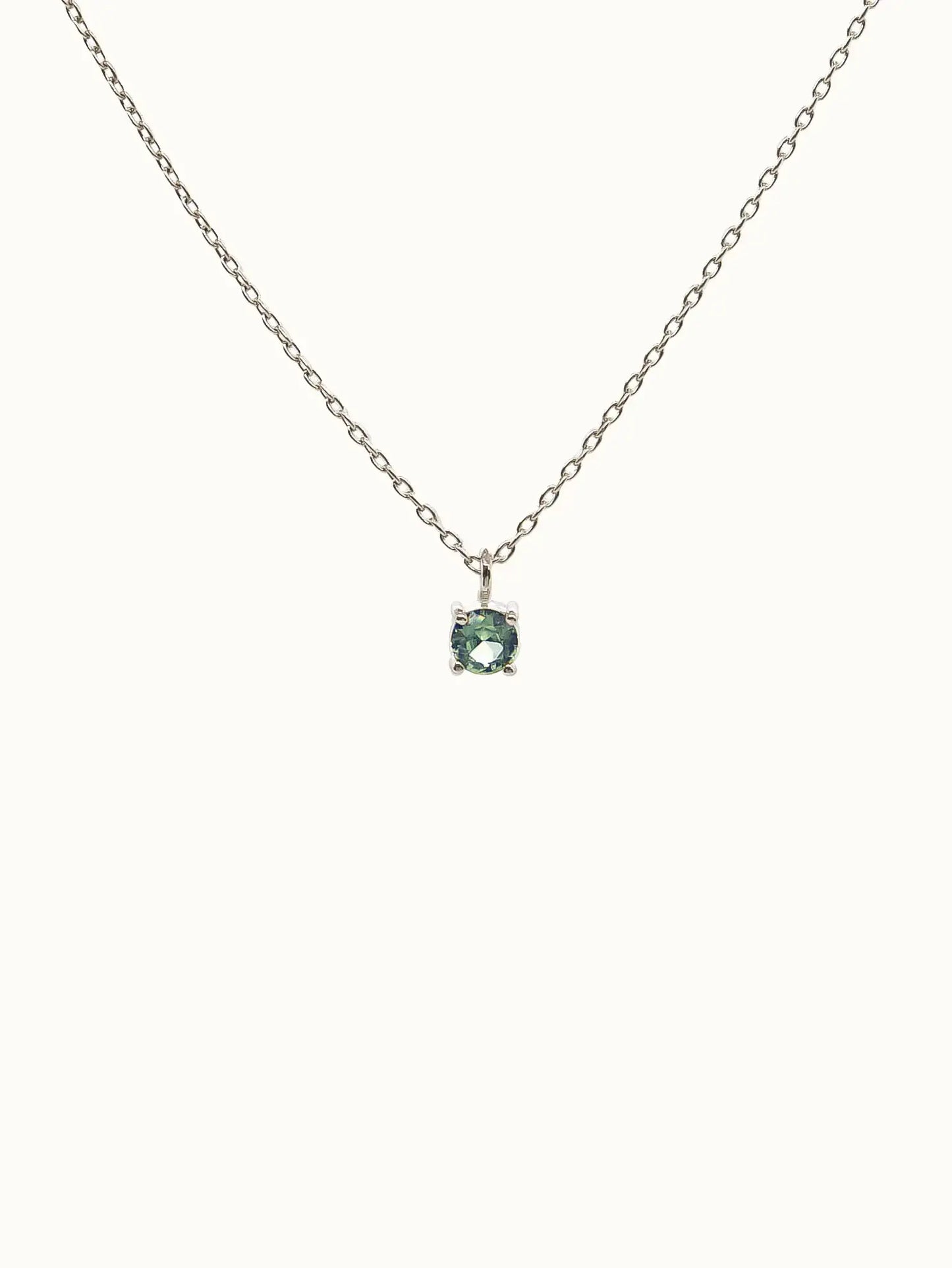 Teal sapphire necklace -studiocosette.com