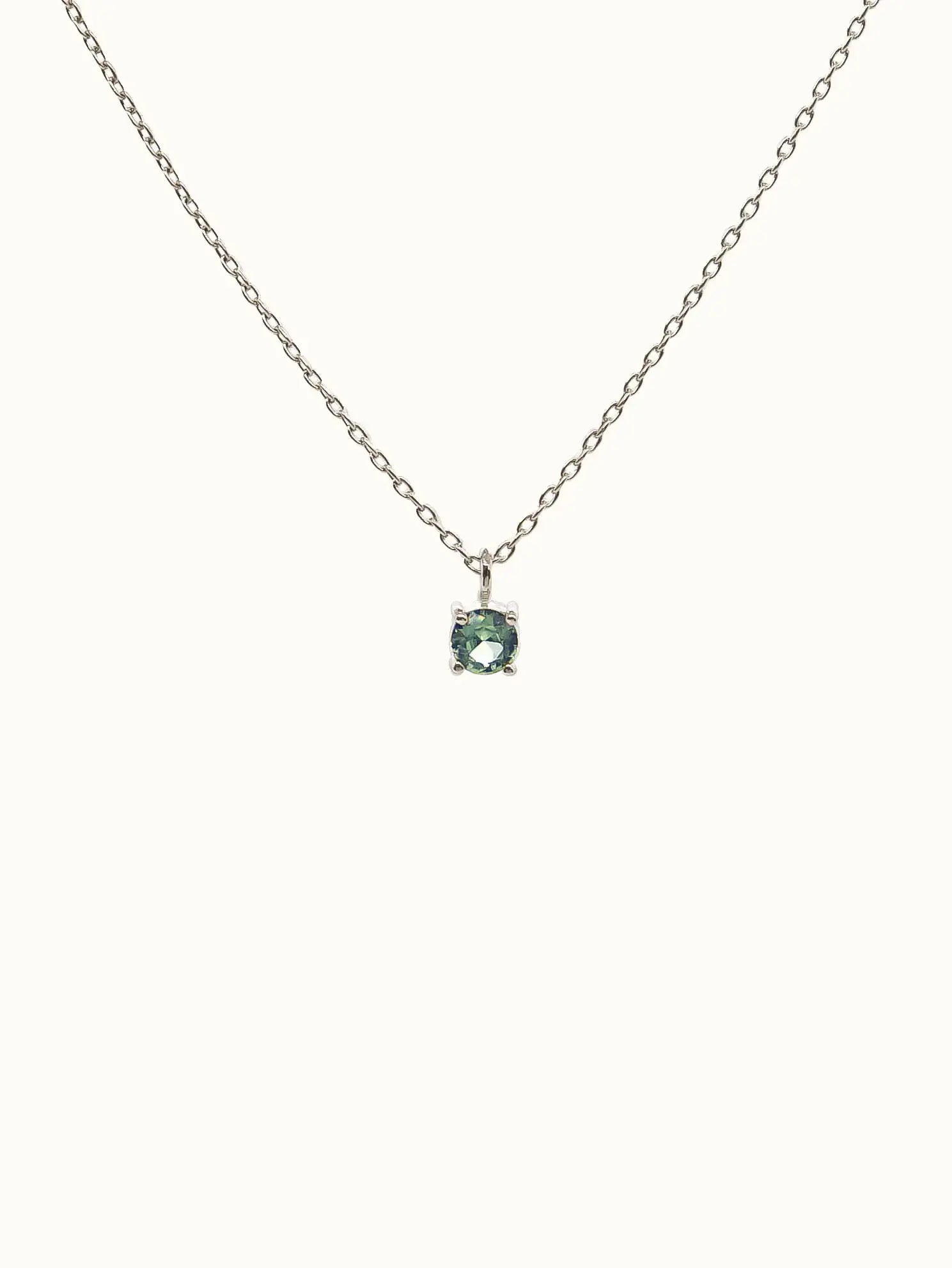 Teal sapphire necklace -studiocosette.com