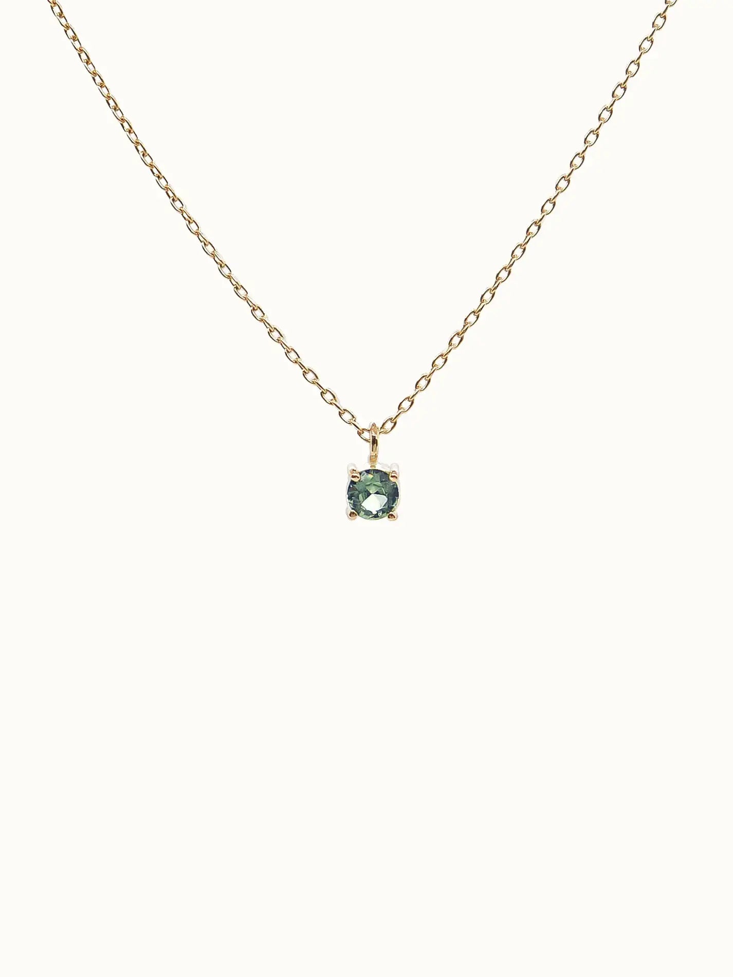 Teal sapphire necklace -studiocosette.com