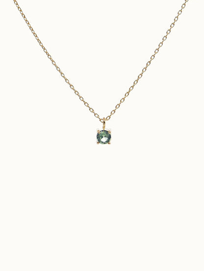 Teal sapphire necklace -studiocosette.com
