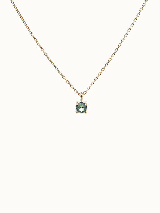 Teal sapphire necklace -studiocosette.com