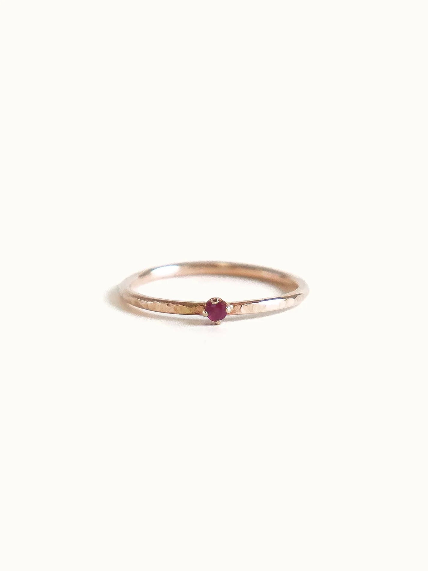 Baby Ruby Solitaire Ring