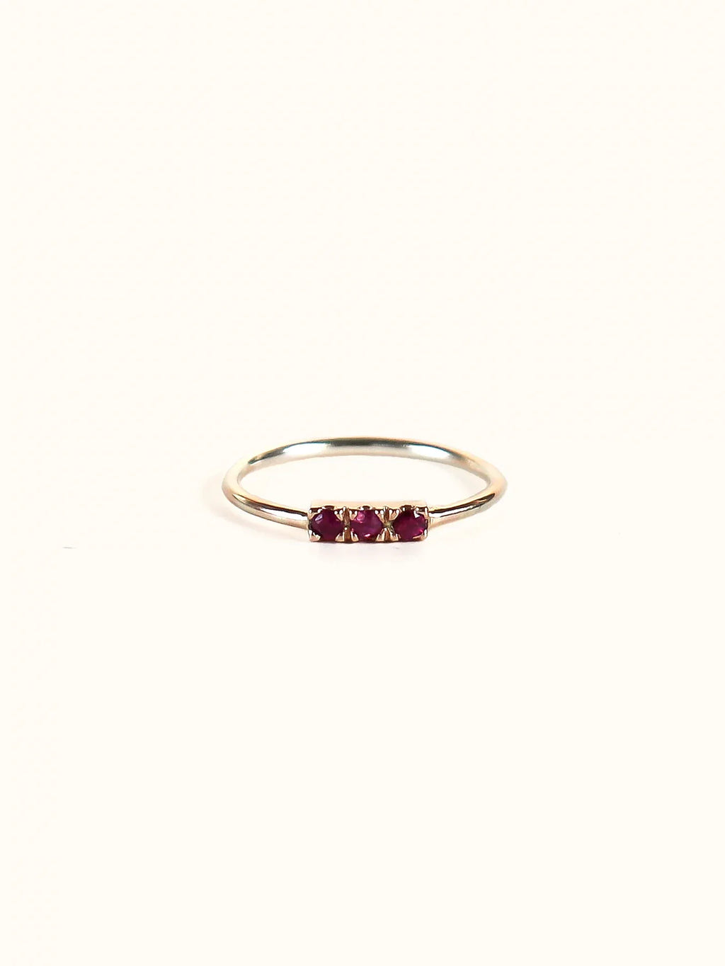 Trio ruby stacking ring