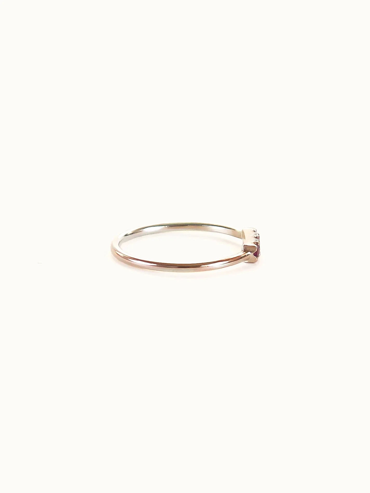 Trio ruby stacking ring