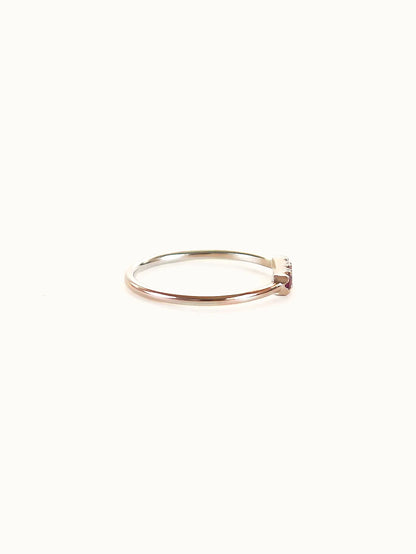 Trio ruby stacking ring