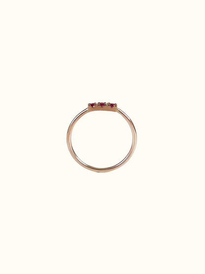 Trio ruby stacking ring