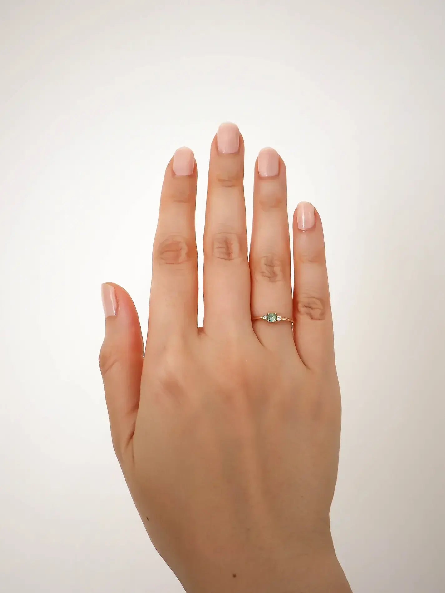 light green sapphire ring