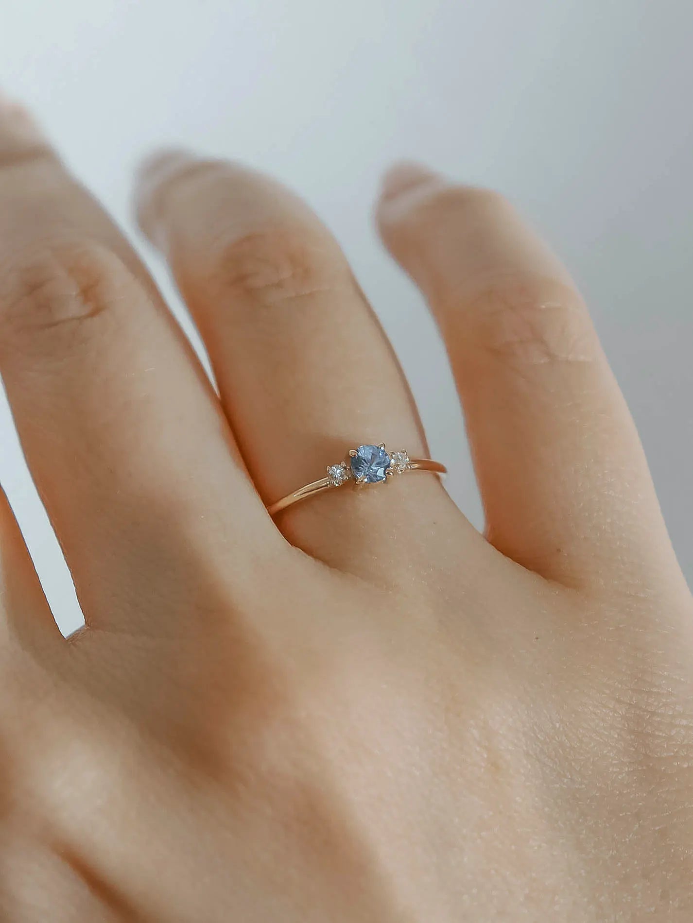 Winter - Icy blue sapphire ring