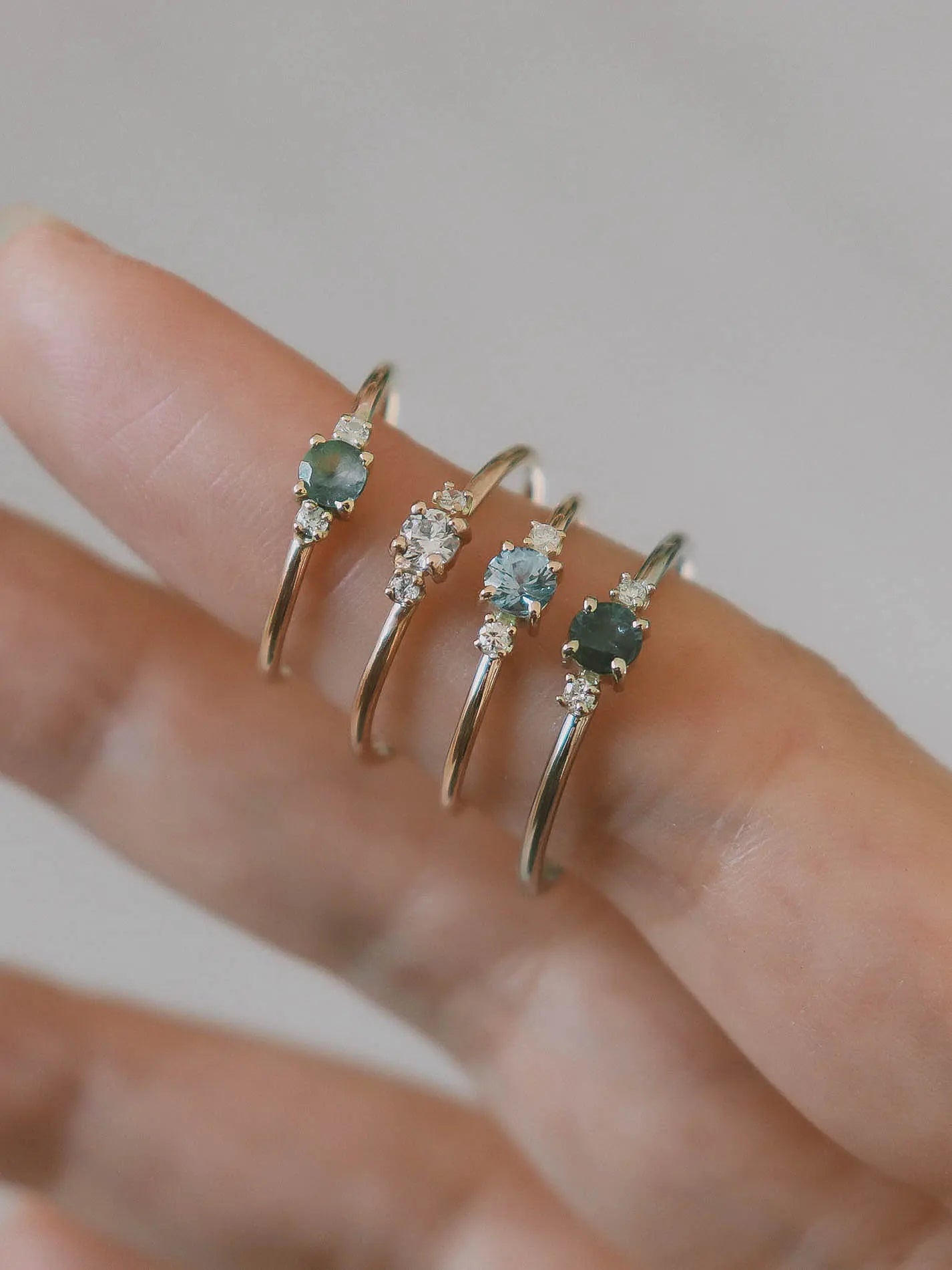 Winter - Icy blue sapphire ring