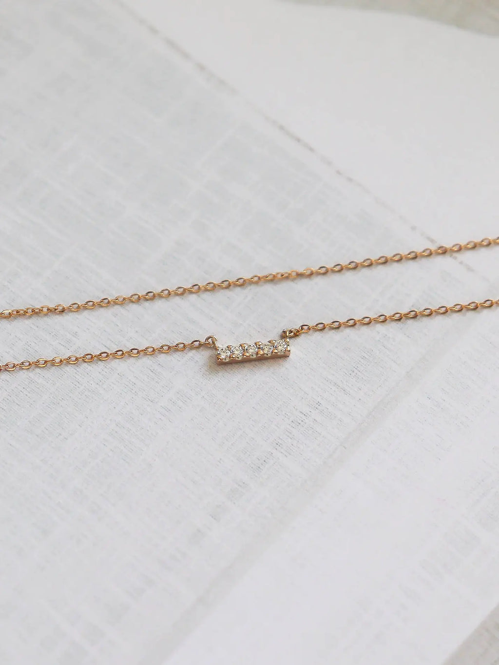 wish diamond bar necklace -studio cosette