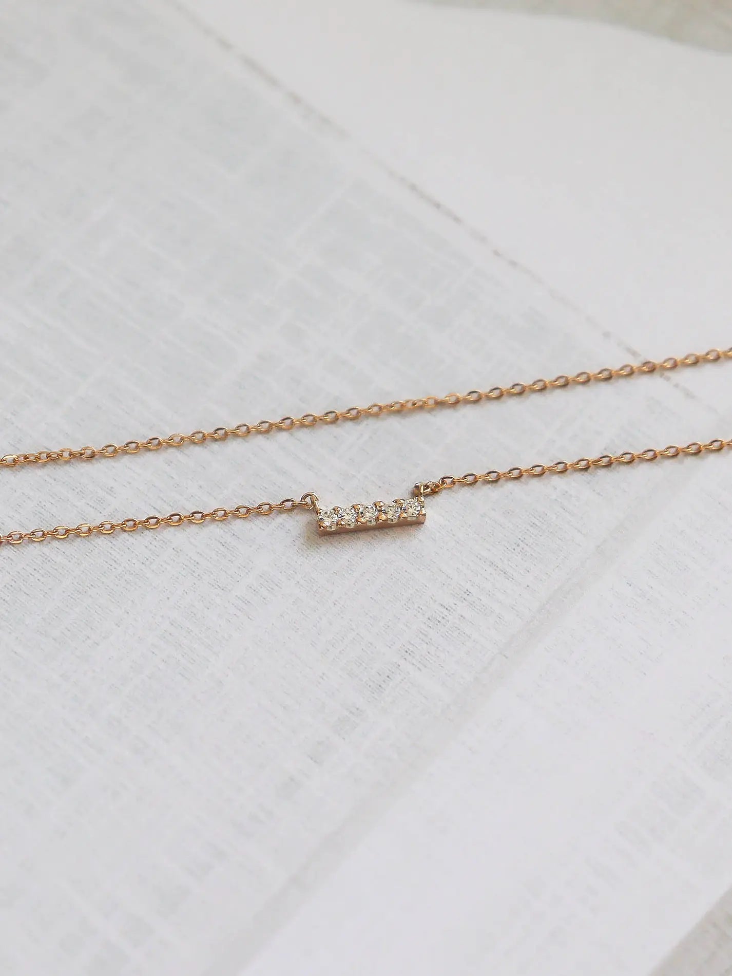 wish diamond bar necklace -studio cosette