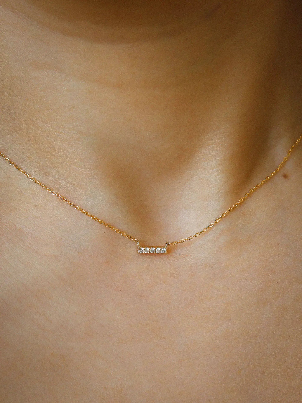 wish diamond bar necklace -studio cosette