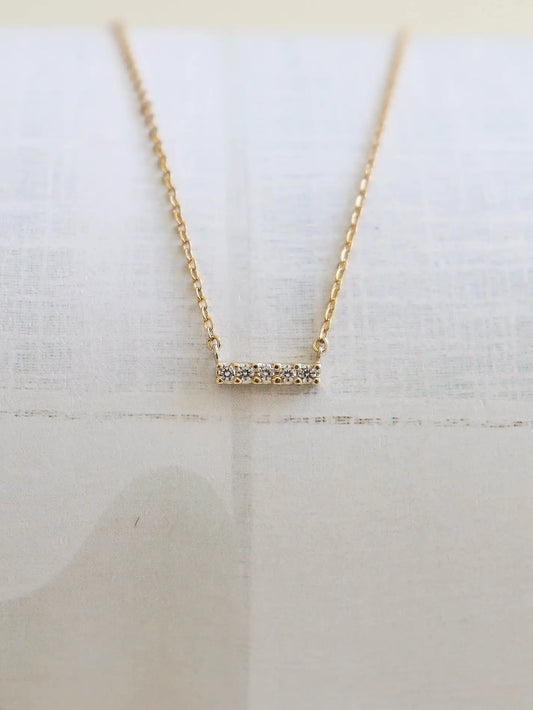 wish diamond bar necklace -studio cosette