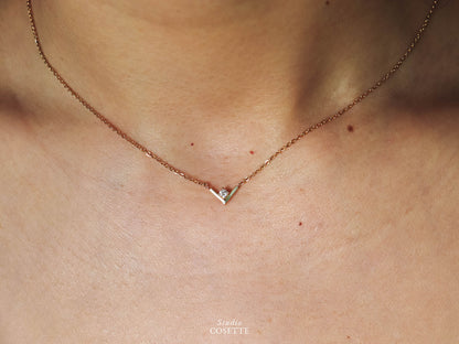 Chevron Diamond Necklace