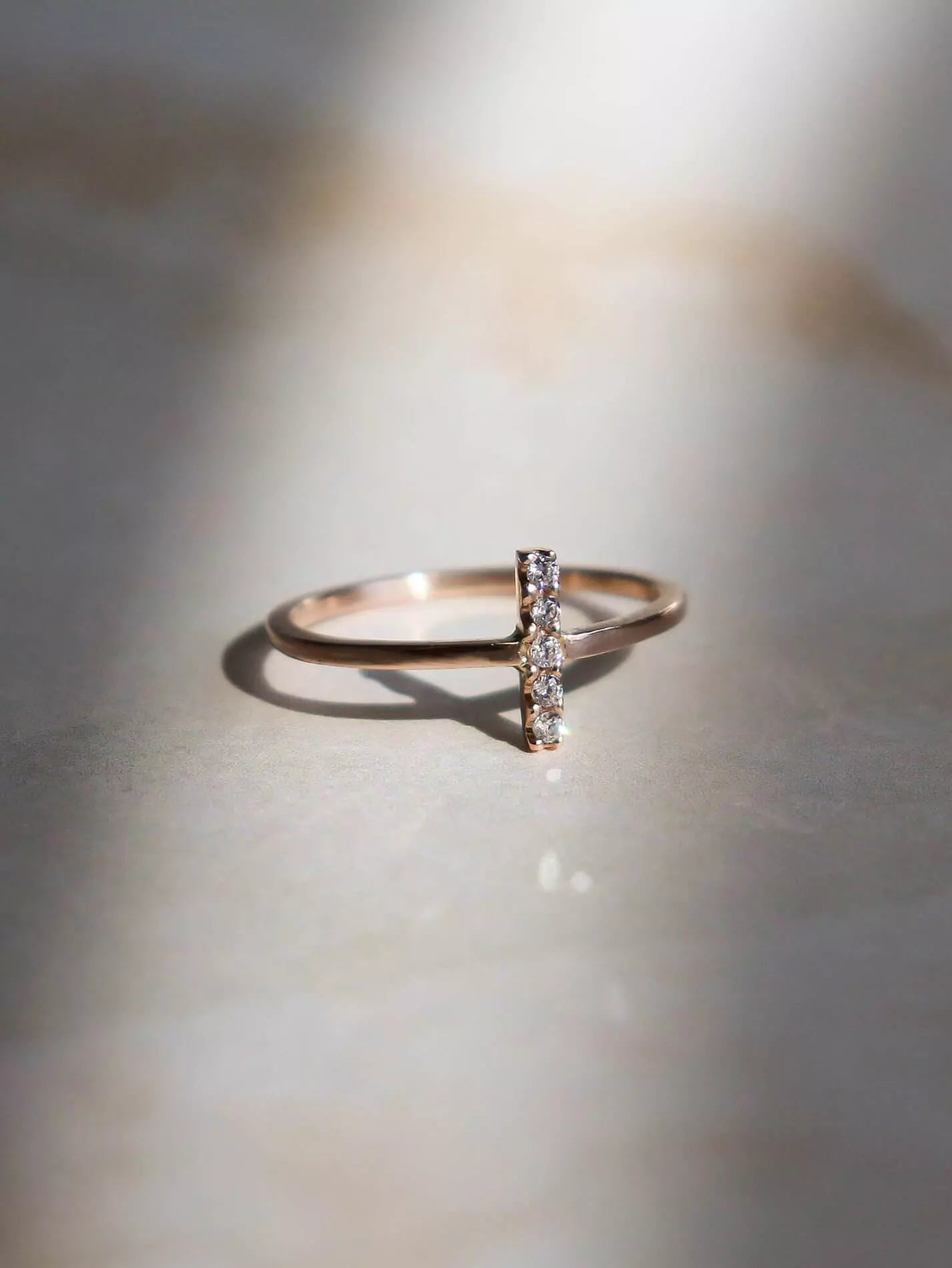 Pavé Diamond Bar Ring
