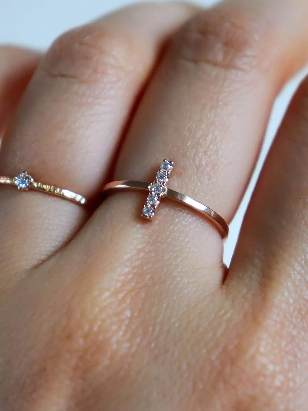 Pavé Diamond Bar Ring