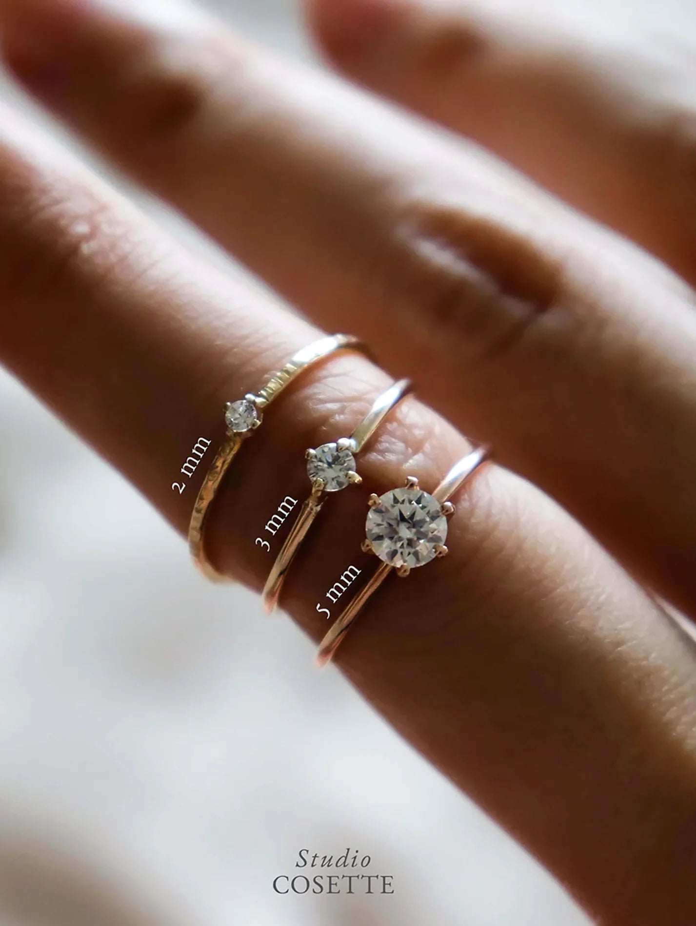 .03ct Tiny Diamond Solitaire Ring