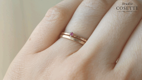 Baby Ruby Solitaire Ring