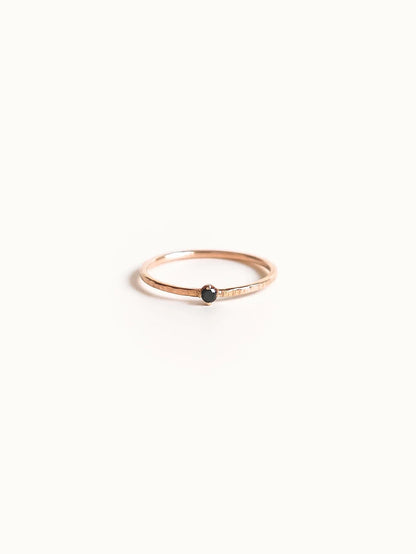 Tiny Black Diamond Ring