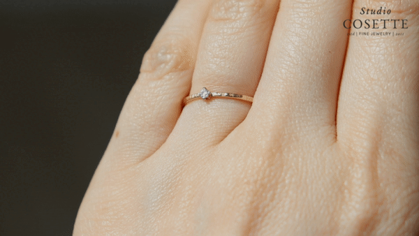 .03ct Tiny Diamond Solitaire Ring